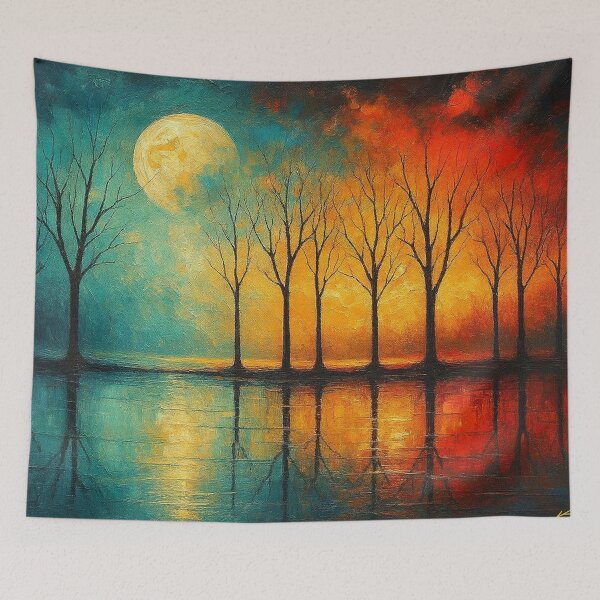 Item preview, Dual Horizon Reflections Abstract Landscape designed and sold by Joey Santiago.