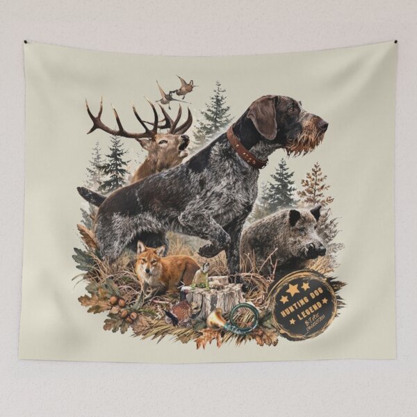 Item preview, German Wirehaired Pointer Hunting Dog Legend  designed and sold by TammyHunterArt.