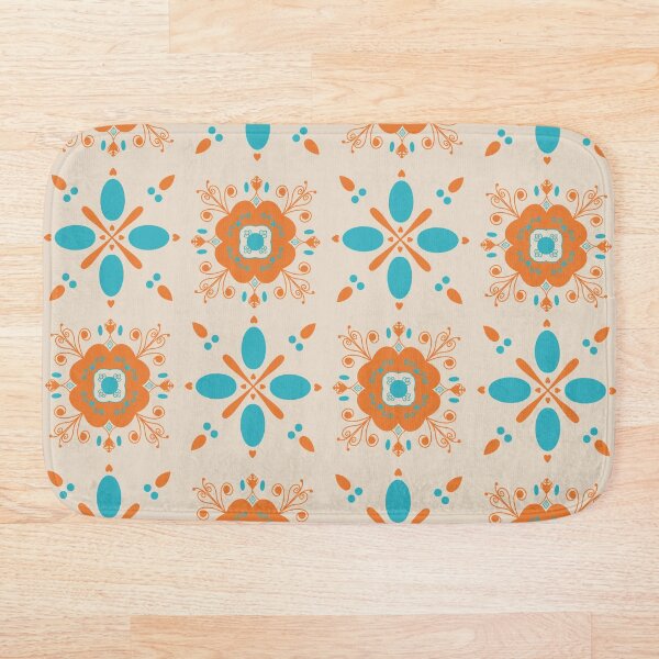 Artikelvorschau, Mediterrane Azulejo Bloom Fliesen – Blumenmuster im Retro-Stil entworfen und verkauft von YaldiDesign.