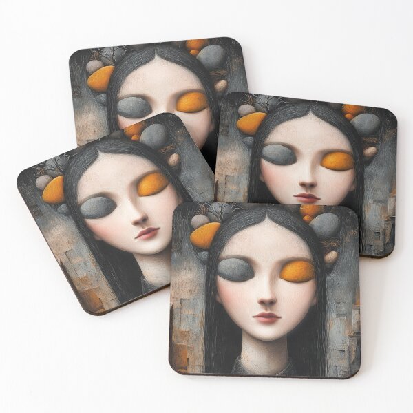 Item preview, Woman Of Stone Surreal Sci-Fi Fantasy Portrait designed and sold by DEC02.