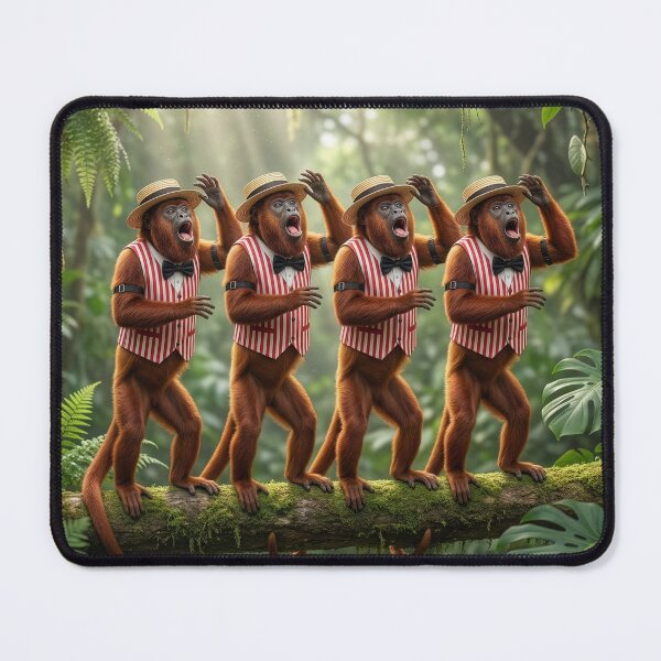 Item preview, Howler Monkey Barbershop Quartet designed and sold by Tridentulus.