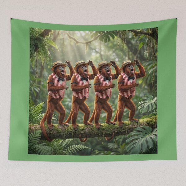 Item preview, Howler Monkey Barbershop Quartet designed and sold by Tridentulus.