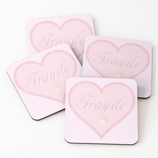 Item preview, pink cutesy girly girl sticker - fragile designed and sold by inainart.
