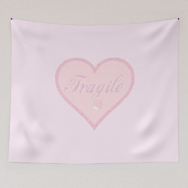 Item preview, pink cutesy girly girl sticker - fragile designed and sold by inainart.