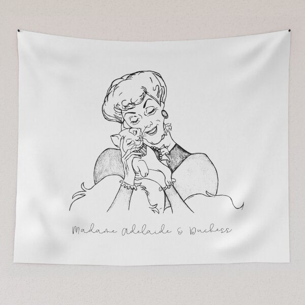 Item preview, Elegant Woman with Cat · Black and White Illustration · Vintage Animation Inspired Art · Feline Illustration - Calligraphy designed and sold by Atropa Parcae.