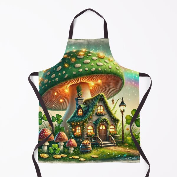 Item preview, Rainbow Clover Mushroom Cottage Fantasy designed and sold by NancyzKreations.