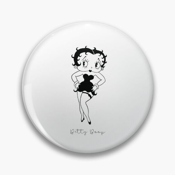 Item preview, Vintage Cartoon Pin-Up · Retro Black and White Illustration · Classic Animation Icon · Minimalist Line Art - Calligraphy designed and sold by Atropa Parcae.