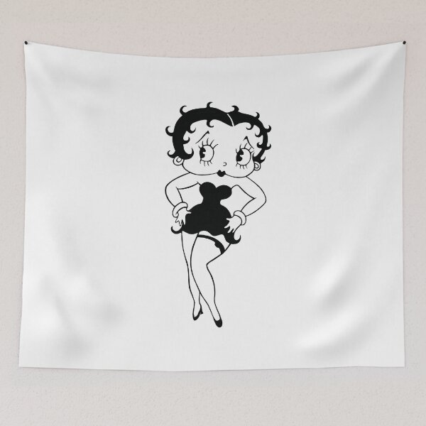 Item preview, Betty Boop · Vintage Cartoon Illustration · 1930s Animation Art · Black and White Art Print designed and sold by Atropa Parcae.