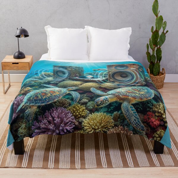 Item preview, Sea Turtles Rock Out Below the Waves designed and sold by Tridentulus.