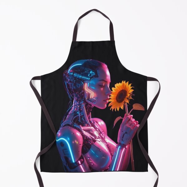 Item preview, Neon Female Android with Sunflower designed and sold by PraiaCorp.