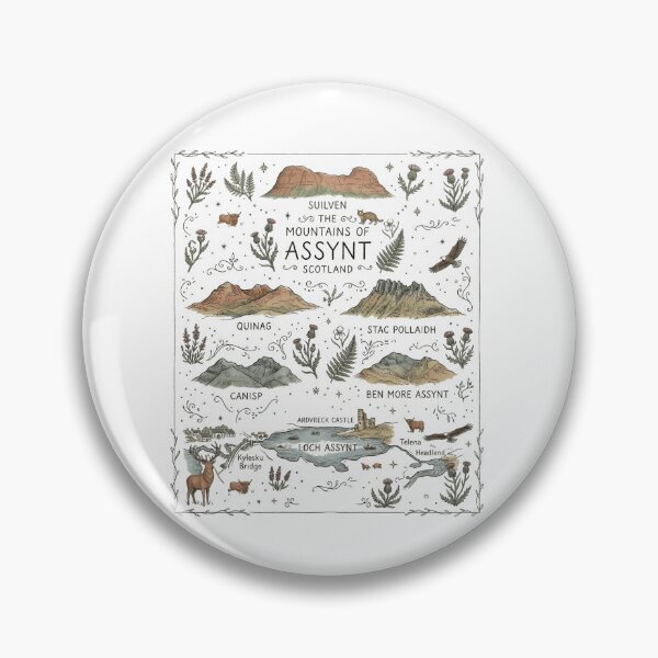 Item preview, Mountains of Assynt Scotland - Vintage Suilven & Loch Assynt Art designed and sold by Loom on the Loch.