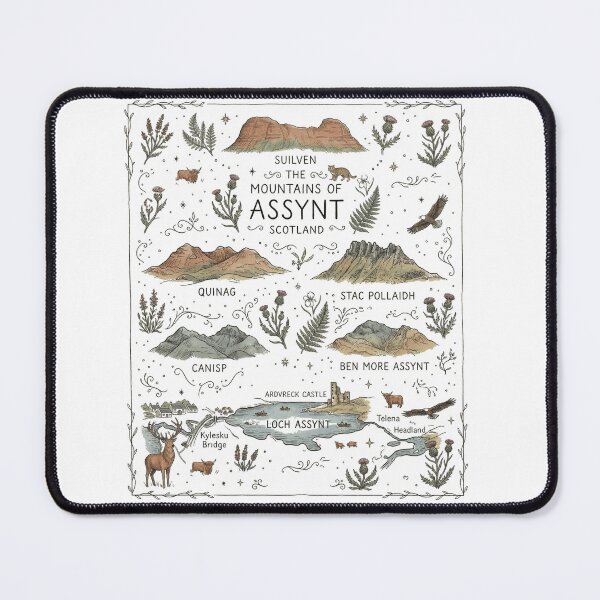 Item preview, Mountains of Assynt Scotland - Vintage Suilven & Loch Assynt Art designed and sold by Loom on the Loch.