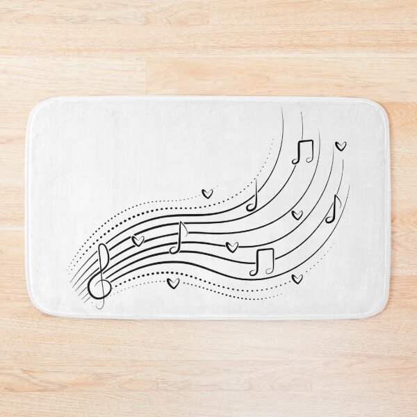 Item preview, Musical note wave black line clipart designed and sold by OM-lova.