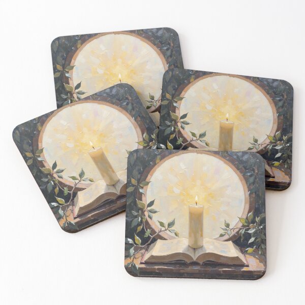 Item preview, Candle and Bible Sanctuary Window designed and sold by Devotica.