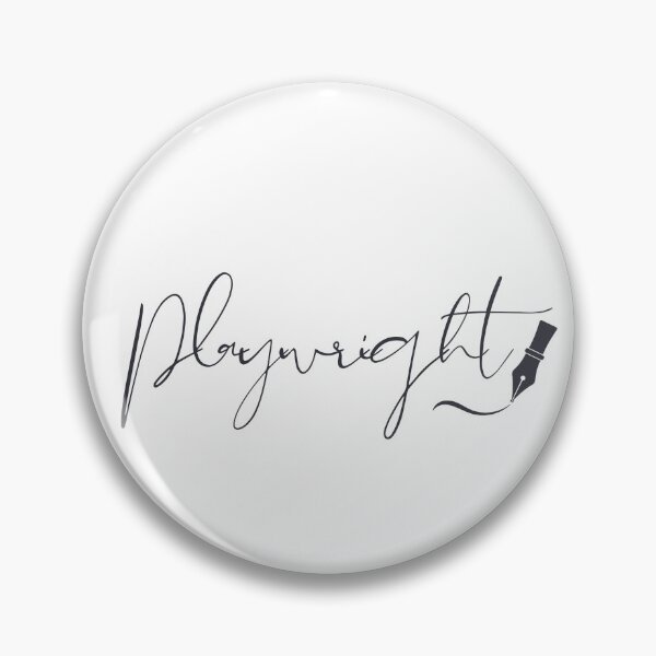 Item preview, Playwright Script Typography with Fountain Pen – Charcoal Ink designed and sold by PKDWriterMerch.