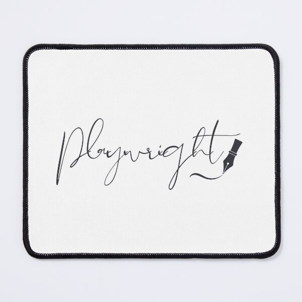 Item preview, Playwright Script Typography with Fountain Pen – Charcoal Ink designed and sold by PKDWriterMerch.