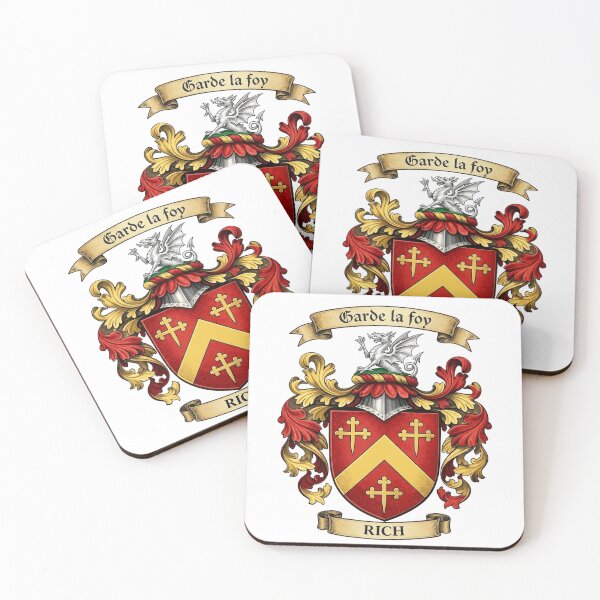 Item preview, The Rich Family Coat of Arms designed and sold by BagTown Clans.