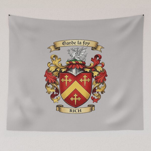 Item preview, The Rich Family Coat of Arms designed and sold by BagTown Clans.