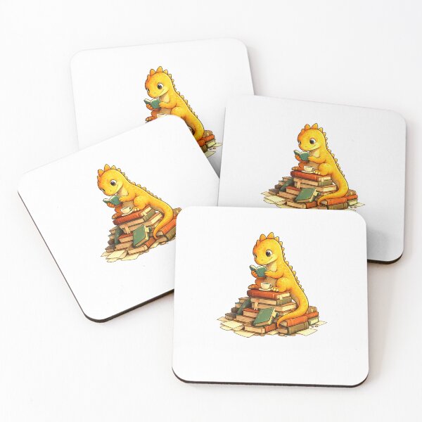 Item preview, Cute Bookworm Dinosaur Reading on a Stack of Books T-Shirt designed and sold by khalidnasr.