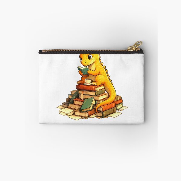 Item preview, Cute Bookworm Dinosaur Reading on a Stack of Books T-Shirt designed and sold by khalidnasr.