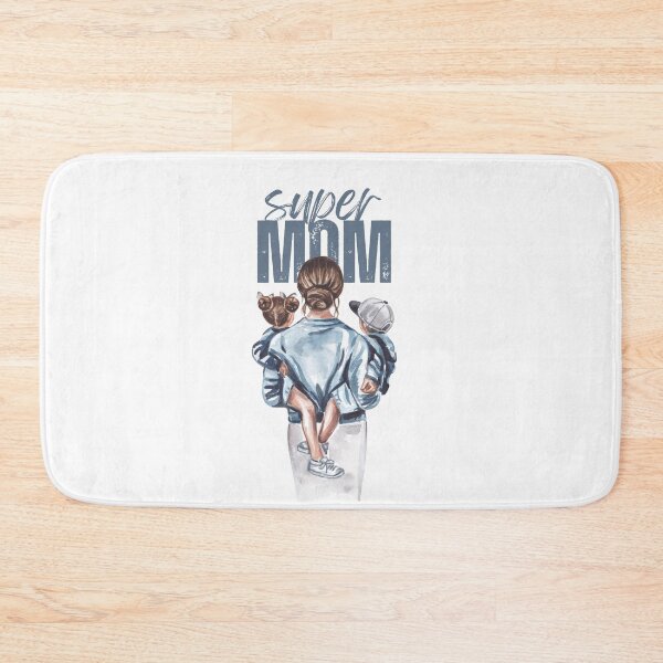 Item preview, Super Mom – Cute Mother and Kids Watercolor Illustration designed and sold by CreatiWorks.