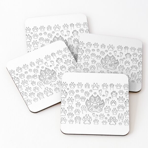 Item preview, Hand Drawn Animal Paw Prints Pattern Art designed and sold by Lura busah.