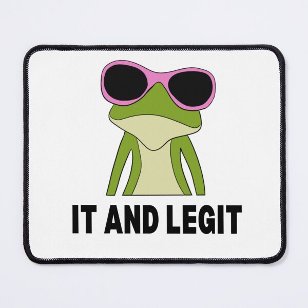 Item preview, Cool Frog With Pink Sunglasses – “It and Ligit” Funny Frog Meme – Cute Frog Sticker – Aesthetic Animal Meme designed and sold by JolaDesignss.