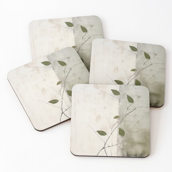 Item preview, Wabi sabi and japandi inspired sage leaves designed and sold by filigreedigital.