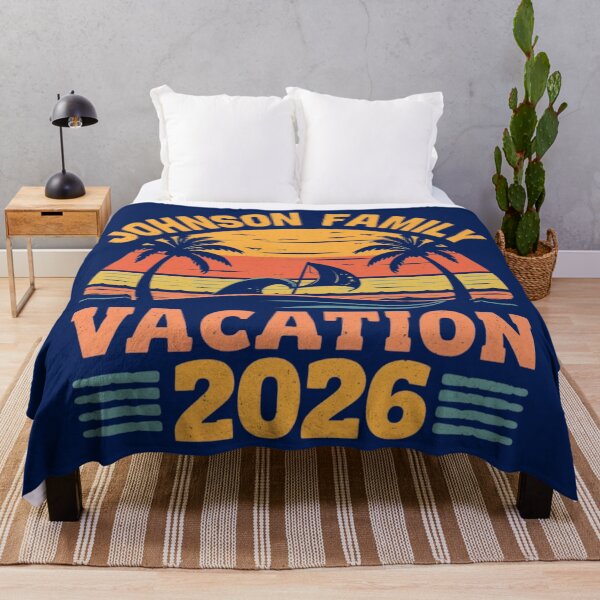 Item preview, Johnson Family Vacation 2026 Retro Beach Sunset designed and sold by EchoPrint Co..