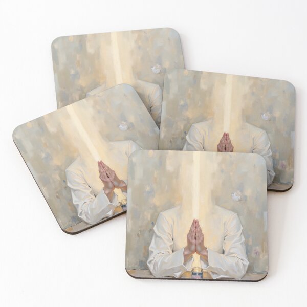 Item preview, Divine Light Over Praying Hands designed and sold by Devotica.