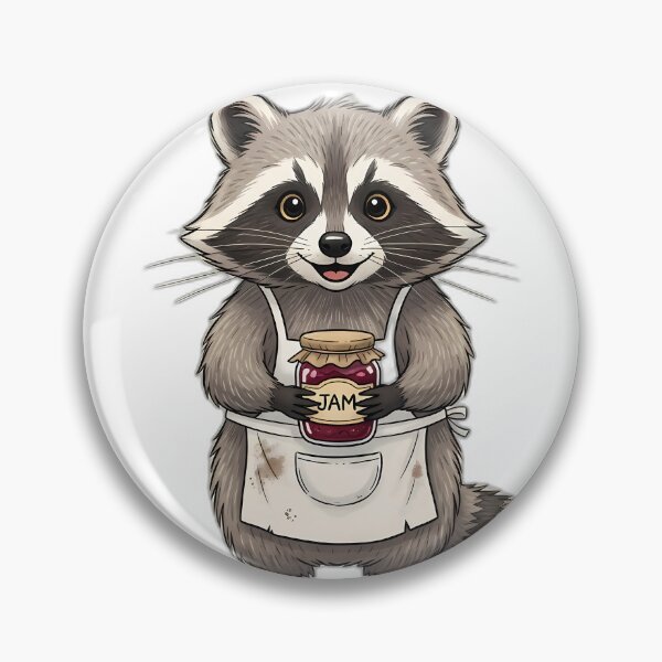 Item preview, Raccoon Holding Jam Jar with Apron designed and sold by pumsquare.