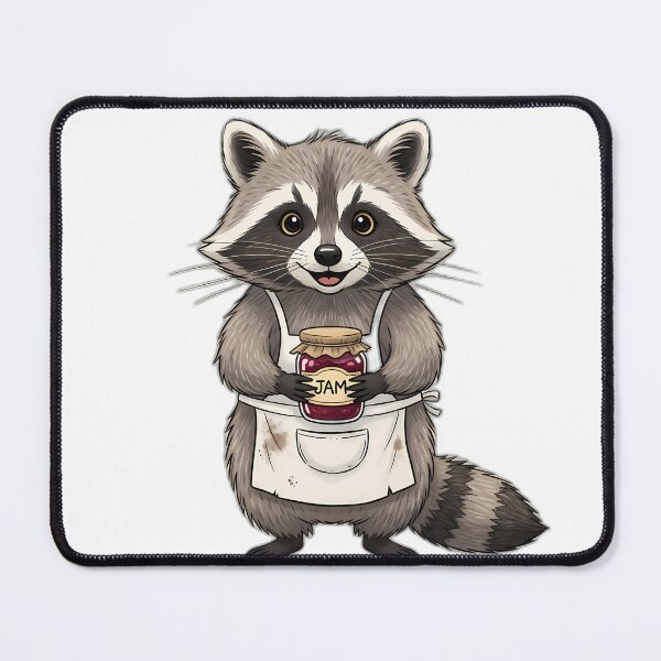Item preview, Raccoon Holding Jam Jar with Apron designed and sold by pumsquare.