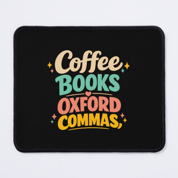 Item preview, Coffee Books Oxford Commas designed and sold by LuveraxArt.