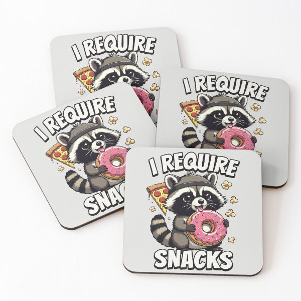 Item preview, I Require Snacks - Funny Raccoon Meme designed and sold by DigitalGlade.