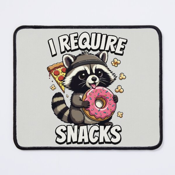 Item preview, I Require Snacks - Funny Raccoon Meme designed and sold by DigitalGlade.