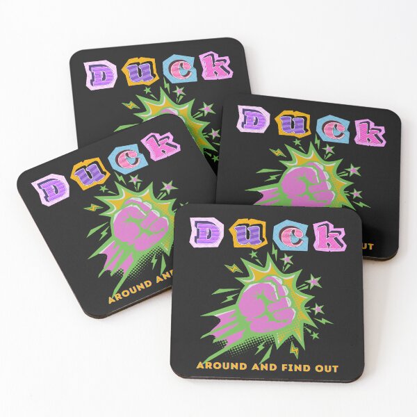Item preview, Duck Around and Find Out – Funny Duck Meme Comic Punch Pop Art Design designed and sold by Aquarius-club.