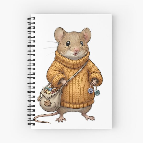 Item preview, Tiny Field Mouse with Oversized Sweater and Button Bag designed and sold by pumsquare.