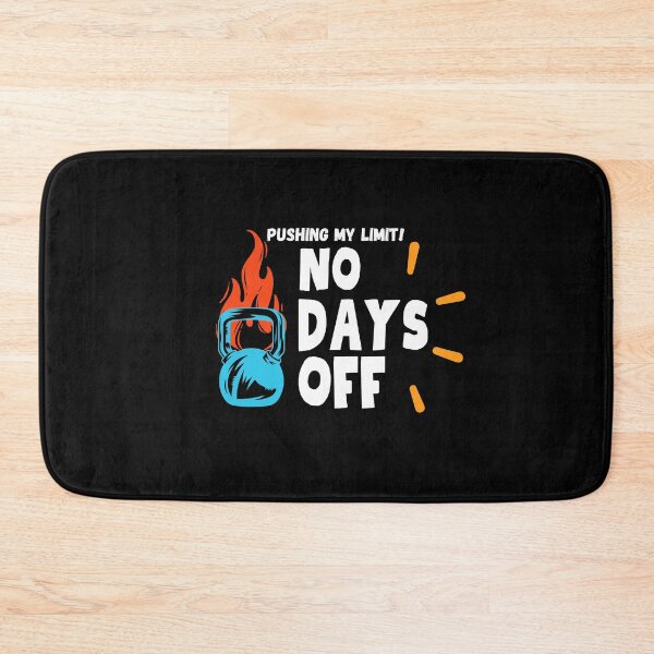Item preview, No Days Off – Motivational Gym Workout Design designed and sold by CreatiWorks.