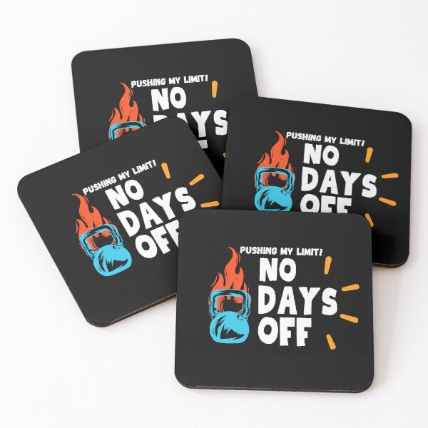Item preview, No Days Off – Motivational Gym Workout Design designed and sold by CreatiWorks.
