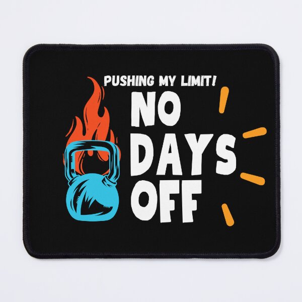 Item preview, No Days Off – Motivational Gym Workout Design designed and sold by CreatiWorks.
