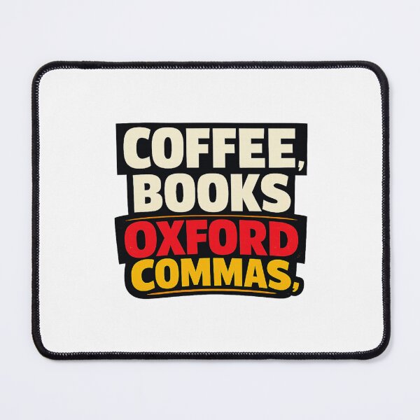 Item preview, Coffee Books Oxford Commas designed and sold by LuveraxArt.