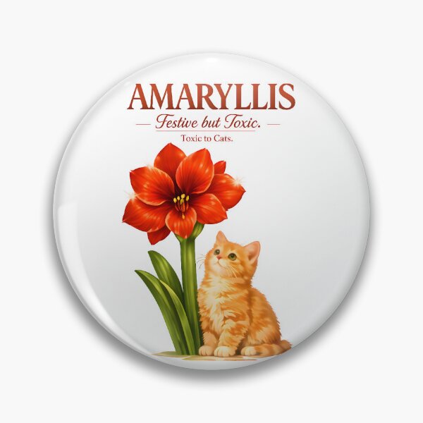 Item preview, Amaryllis – Festive but Toxic | Toxic Plants for Cats Veterinary Humor Design designed and sold by Bettybee00.