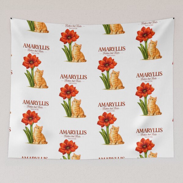 Item preview, Amaryllis – Festive but Toxic | Toxic Plants for Cats Veterinary Humor Design designed and sold by Bettybee00.