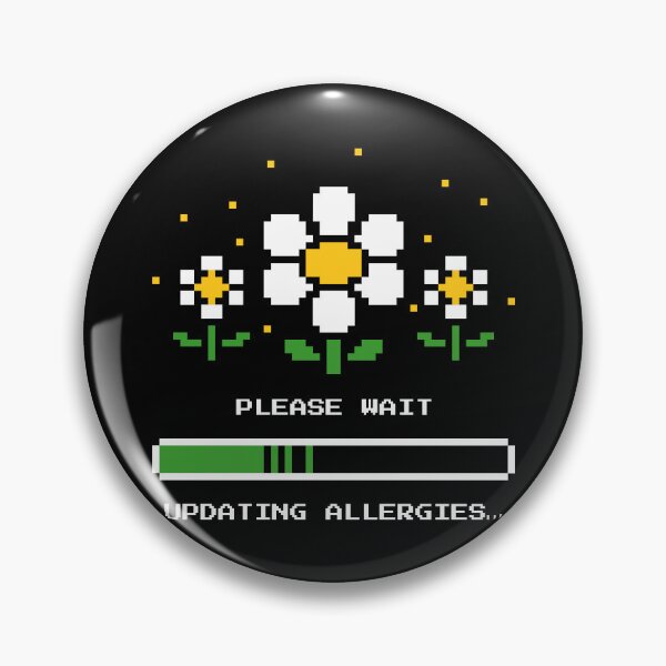 Item preview, Updating Allergies Pixel Flower Humor  designed and sold by sachpica.