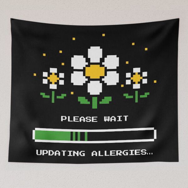 Item preview, Updating Allergies Pixel Flower Humor  designed and sold by sachpica.