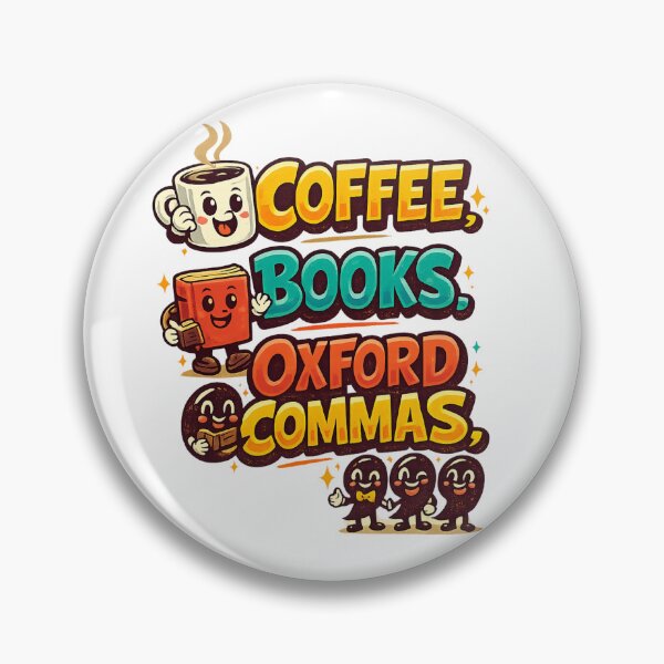 Item preview, Coffee Books Oxford Commas designed and sold by LuveraxArt.