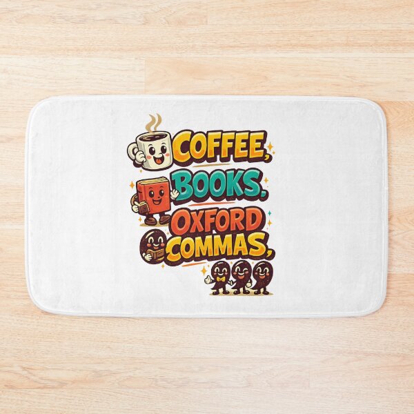 Item preview, Coffee Books Oxford Commas designed and sold by LuveraxArt.