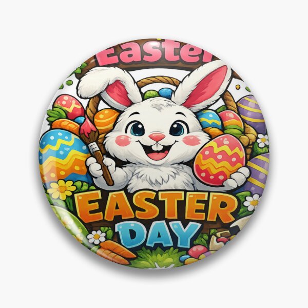 Item preview, Cute Easter Bunny With Colorful Eggs – Happy Easter Day designed and sold by MOUZAT.
