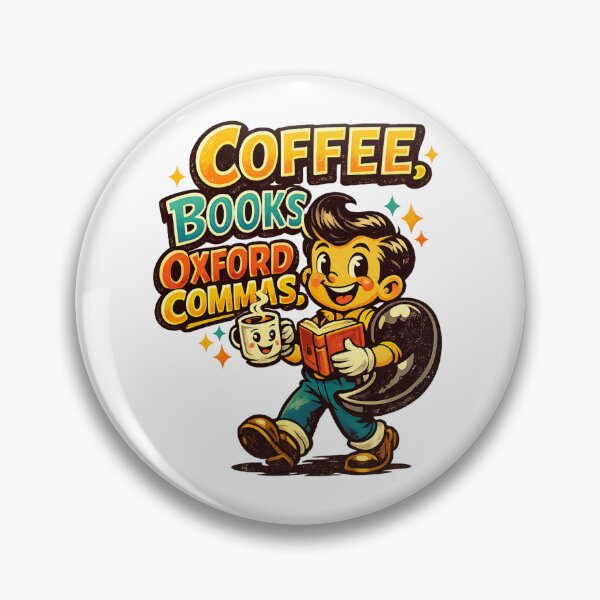 Item preview, Coffee Books Oxford Commas designed and sold by LuveraxArt.