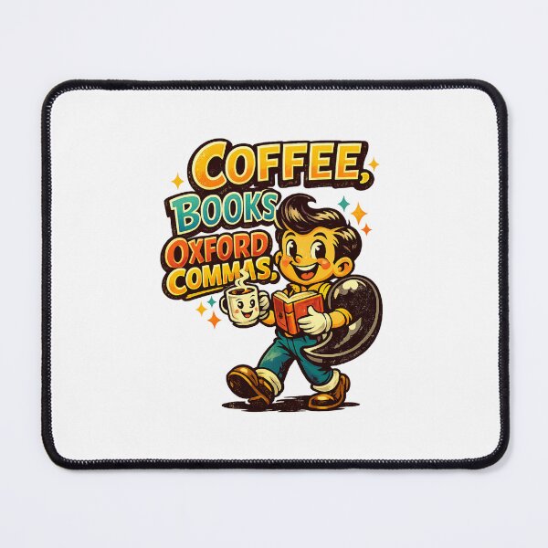 Item preview, Coffee Books Oxford Commas designed and sold by LuveraxArt.